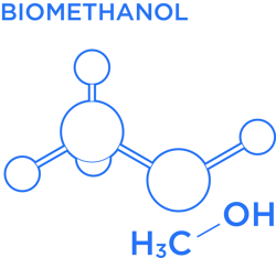 GoodFuels illustration - Biomethanol molecule - GoodFuels