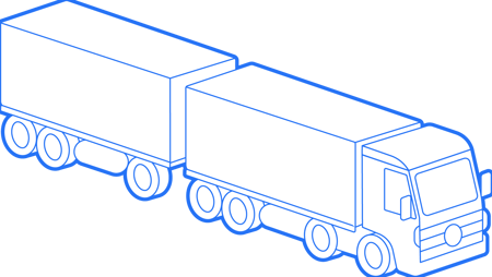 GoodFuels illustration - Truck with trailer - GoodFuels